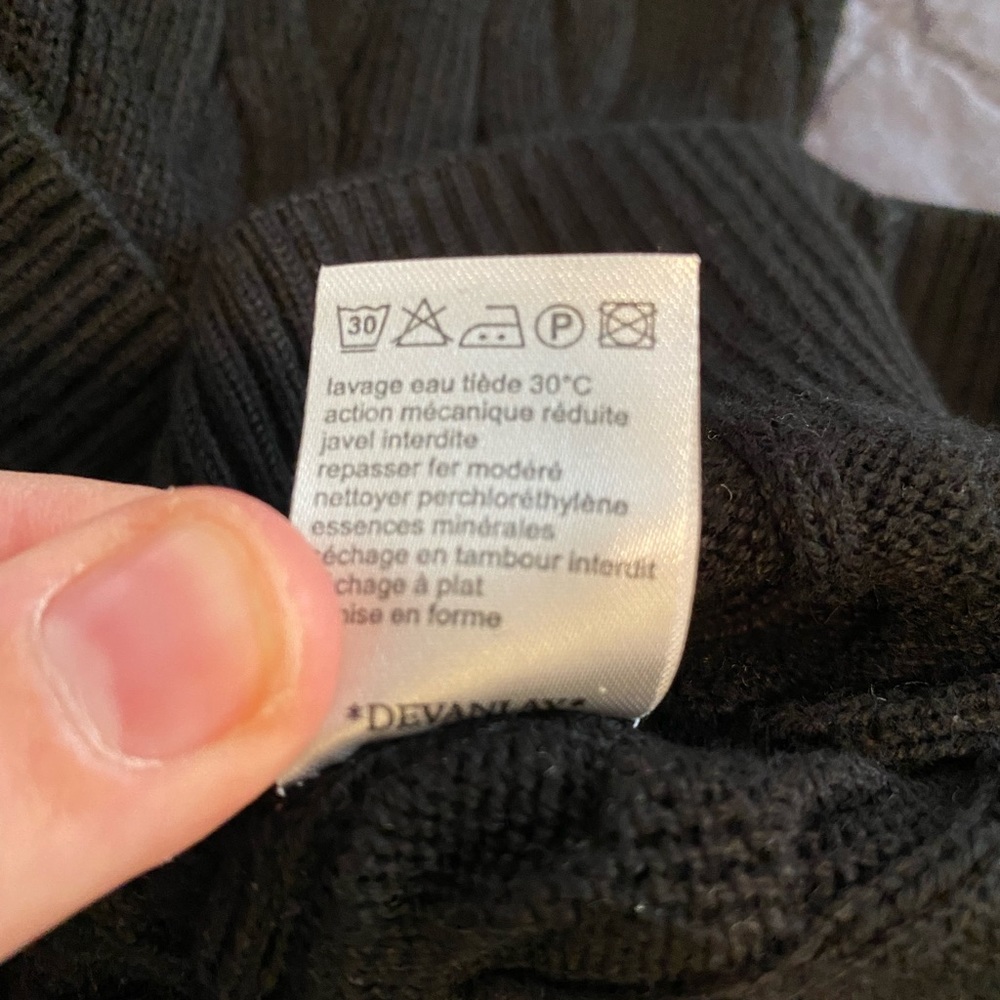 Lacoste Cableknit Sweater - Black - Sz 42 - Picture 5 of 5
